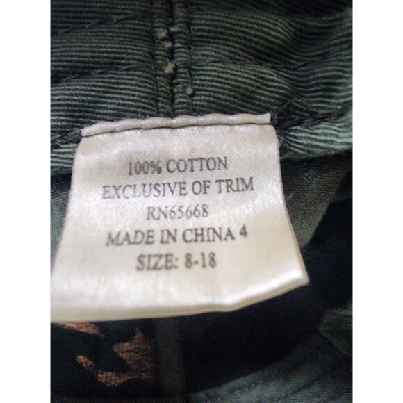 Women's Green Brown CHOPPER with WINGS Camo Fitted Hat Ball Cap SZ 8 1/8 (Large) - Picture 7 of 7